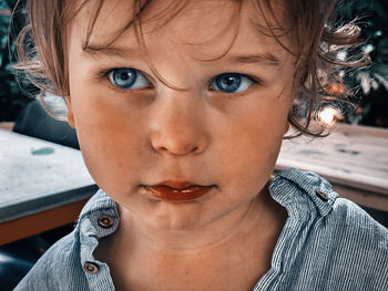 Close-up portrait of woman