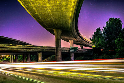 Light trails at night