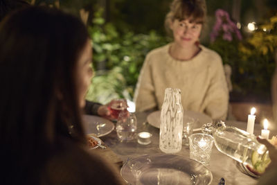 Friends having meal together