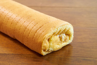 Close-up of bread on table