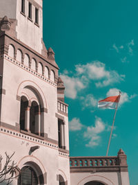 Low angle view of building against sky