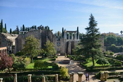 Panoramic view of historic building against sky