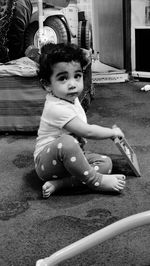Close-up of cute baby girl