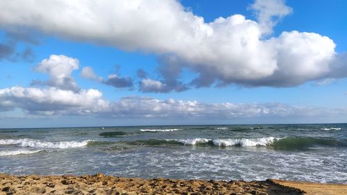 Scenic view of sea against sky