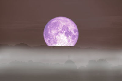 Close-up of moon against sky at night