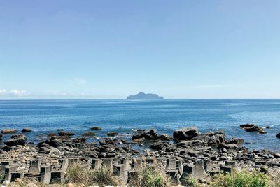 Scenic view of sea against sky