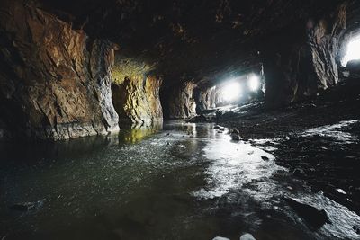 Rock formations in cave