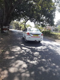 Cars on road in city