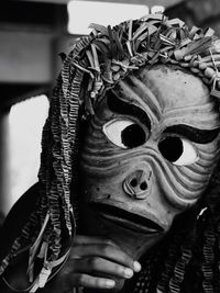 Close-up of human statue