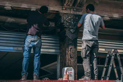 Man working at construction site