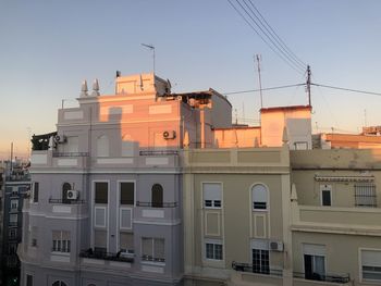 Low angle view of buildings against sky