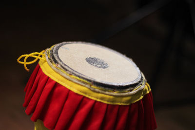 Close-up of drum outdoors