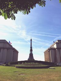 Low angle view of built structure against the sky