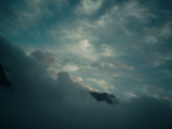 Low angle view of storm clouds in sky
