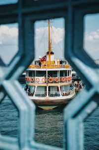 View of ship in water
