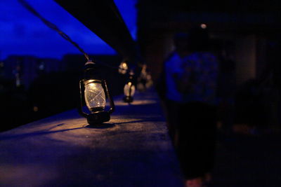 Close-up of illuminated light bulb