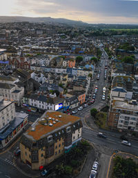 High angle view of cityscape