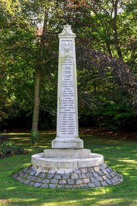 Stone cross in park