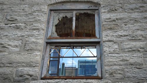 Low angle view of window