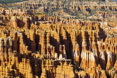 Panoramic view of rock formations in bryce national park, utah, usa.