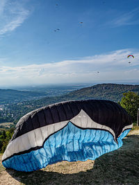 Paragling at the merkur montain