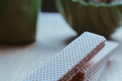 Close-up of cake on table