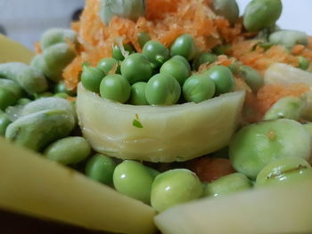 Close-up of fruits in plate