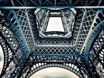 Low angle view of eiffel tower