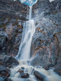 Scenic view of waterfall