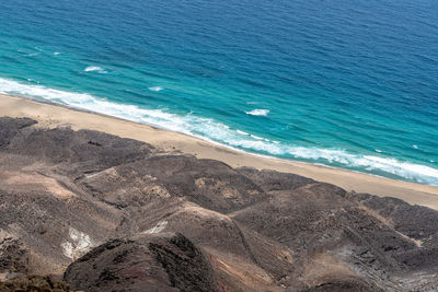 High angle view of beach