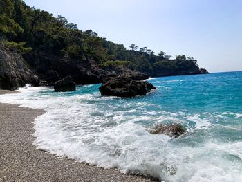 Scenic view of sea against sky