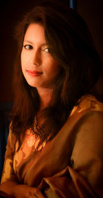 Close-up portrait of young woman