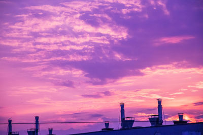 Scenic view of dramatic sky during sunset