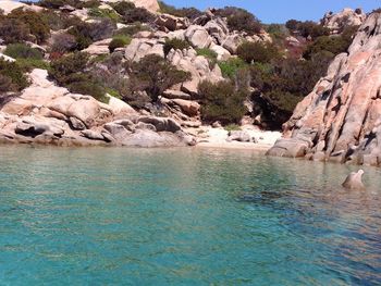 Rock formations in sea