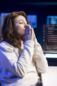 Young woman using mobile phone