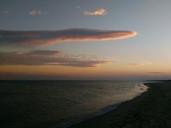 View of sea against cloudy sky