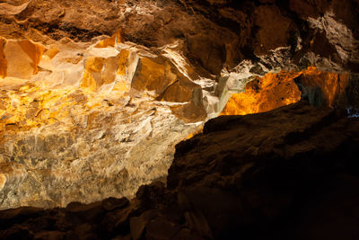 Rock formations in a cave