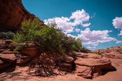 Scenic view of rocky mountains against sky