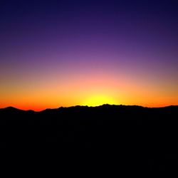 Sunset over mountains