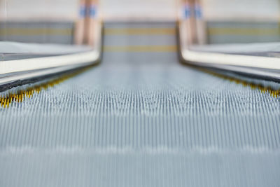 Close-up of escalator