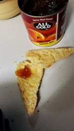 Close-up of food on table