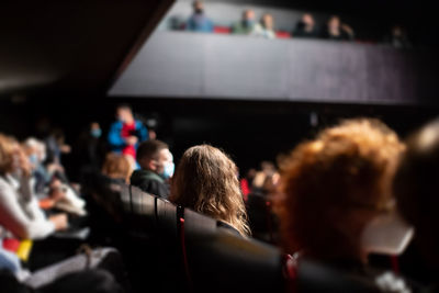 Audience watching theater play