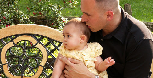 Father and daughter baby