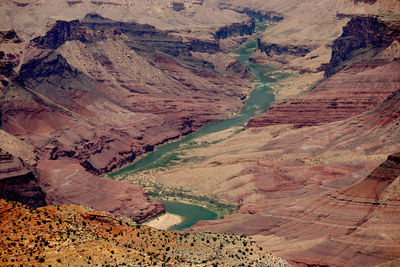 High angle view of land