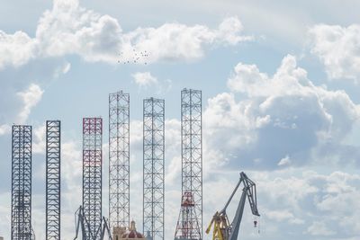 Low angle view of built structure against sky