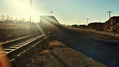 View of road at sunrise