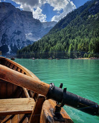 Scenic view of lake against mountains