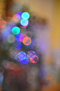 Defocused image of colorful lights
