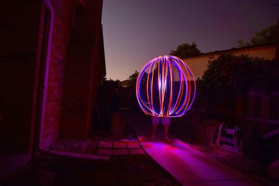 Light trails at night