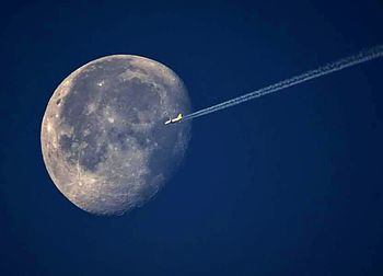 Low angle view of moon in sky